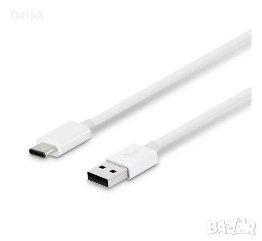 Кабел REMAX за бързо зареждане силиконов бял Type-C USB-А(м)/USB-C(м) 1m 2.1A, снимка 1 - USB кабели - 42383559