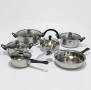 Комплект от 12 части за всяка кухня. 3бр тенджери, тиган, касерола и чайник и капаци, снимка 2