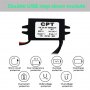 ANIMABG Конвертор от 12V на 5V / 3A с USB изход, снимка 4