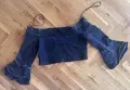 Къс топ ZARA от деним, снимка 6