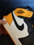 Nike Air Jordan 1 High Yellow Toe Taxi Жълти Кецове Обувки Нови Оригинални Размер 43 Номер Найк, снимка 8