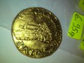 ИМПЕРАТОР КАРЛ ПЕТИ ПОЗЛАТЕН МЕСИНГОВ ПЛАКЕТ МЕДАЛ МОНЕТА БРОНЗ 6363, снимка 4