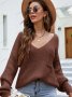 Дамски моден пуловер с джоб с V-образно деколте, 2цвята - 023, снимка 9