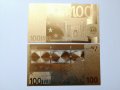 Сувенирни златисти евро банкноти, снимка 6