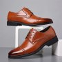 Мъжки официални обувки с връзки Brogues Derbys Oxford, 40, снимка 4