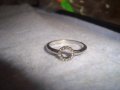 НЕЖЕН АРТ ПРЪСТЕН МЕДЕН с БЯЛА ПОЗЛАТА и ФИНИАТЮРНИ ФАСЕТИРАНИ ИСКРЯЩИ ЦИРКОНИ 27646, снимка 15