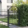 vidaXL Оградна порта ASSEN с арковиден връх, стомана, 100x150 см, черна, снимка 2