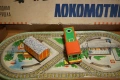 Стара Руска метална механична играчка влак локомотив с куитя, снимка 3