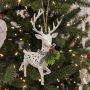 Коледни играчки за елха „Winter White Elegance“ – луксозни висящи декорации с натурален завършек и с, снимка 3