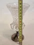 стъклена ваза с метален пиедестал 6/3, снимка 4
