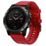 Силиконова каишка GARMIN Fenix 7, 7X червен цвят, снимка 1 - Каишки за часовници - 35579925