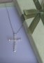 Нов, сребърен кръст с ланец С подарък-луксозна подаръна кутия