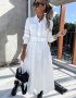 ДАМСКА РОКЛЯ С КОЛАН WHITE, снимка 3