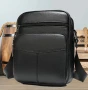 Ежедневно/Елегантна, Стилна и удобна мъжка чанта • Черна естествена кожа!, снимка 1