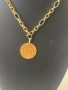 Златен ланец14к с монета висок карат 21.65к, снимка 5