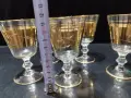 ретро стъклени чаши с много позлата , снимка 7