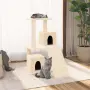 vidaXL Котешко дърво със сизалени стълбове, кремаво, 82 см, снимка 2