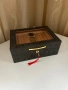 Хумидор за 50 пури – кедър, кожа, стъкло, дигитален хигрометър, снимка 2