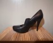 Нови черни кожени обувки на ток 38 номер, снимка 7