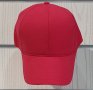 Нова изчистена шапка с козирка в червен цвят, микрофибър, снимка 3