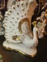 Capodimonte Italy  Circa 1980 Porcelain Peacock Figurine W/ Colorful Crystal Accents “Паунът” , снимка 1