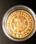 Позлатена средновековна испанска монета в капсула , снимка 5