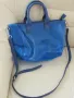 Синя силиконова дамска чанта, снимка 4