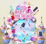 33 броя комплект вокалист китара топки топер Happy birthday декорация торта , снимка 1