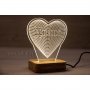 Настолна лампа сърце с име - подарък за 14 февруари, снимка 3