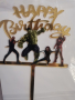 Avengers Марвел Батман Капитан Америка Хълк Отмъстителите Айрън Happy Birthday пластмасов топер , снимка 3