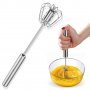 Въртяща се метална бъркалка за яйца и сосове, снимка 1 - Прибори за хранене, готвене и сервиране - 39518554