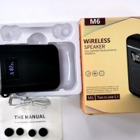 Безжични слушалки M6 2 в 1 TWS Стерео слушалки, PowerBank 4000mAh, снимка 1 - Друга електроника - 42902102