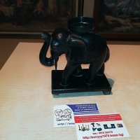 слон-свещник-внос франция-15х15х8см, снимка 9 - Антикварни и старинни предмети - 29497831