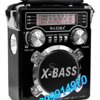 Мини Радио Waxiba с USB, SD,TF карта и мощен фенер, снимка 1 - MP3 и MP4 плеъри - 36994316