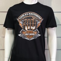 Нова мъжка тениска с дигитален печат HARLEY DAVIDSON, мотори в черен цвят, снимка 8 - Тениски - 38996321