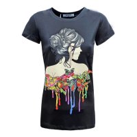 Нов модел дамска тениска с камъчета два цвята, снимка 8 - Тениски - 40526385