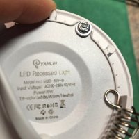 LED Recessed Light , лунички 2 бр. супер тънки и икономични, снимка 3 - Лед осветление - 39391906