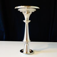 Немски посребрен свещник 20 см. , снимка 2 - Антикварни и старинни предмети - 29223005