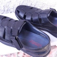 Мъжки кожени сандали, снимка 3 - Мъжки чехли - 40343236