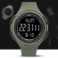 Дигитален часовник SMAEL 1618, зелен цвят, снимка 2 - Мъжки - 42598935