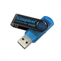 ФЛАШ ПАМЕТ KINGSTON 64GB, СИНЯ, снимка 1 - USB Flash памети - 35632204