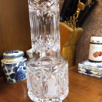 Бохемия великолепна кристална ваза в стил Арт Деко , снимка 1 - Вази - 30925042