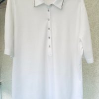 Красива бяла блуза/тениска ERFO BE YOURSELF Германия , снимка 4 - Тениски - 40636188