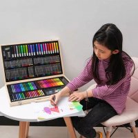 Комплект за рисуване,  180 части - пастели, моливи, маркери, акварели, снимка 4 - Рисуване и оцветяване - 35280975