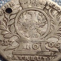 Сребърна монета 10 кройцера 1766г. Фридрих Кристиян Бранденбург Байраут 14924, снимка 9 - Нумизматика и бонистика - 42900566