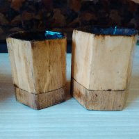 Дървен моливник,вазичка,ръчна изработка, снимка 4 - Сувенири от дърво - 31623612