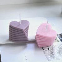 3D силиконов молд форма  за свещи сапун въртящо сърце, снимка 5 - Форми - 44197184