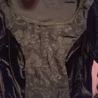 Кадифена черна готик блуза Горгон, снимка 3 - Корсети, бюстиета, топове - 31665213