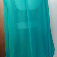 Синьо-зелена ефирна блуза Culture🍀💕 M/L,L🍀💕арт.120, снимка 5 - Блузи с дълъг ръкав и пуловери - 30098307
