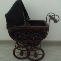 № 7008 стара декоративна дървена детска количка  , снимка 2 - Антикварни и старинни предмети - 40865799